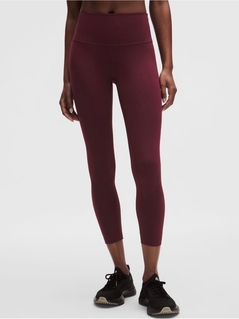 lululemon maroon wunder train 25in